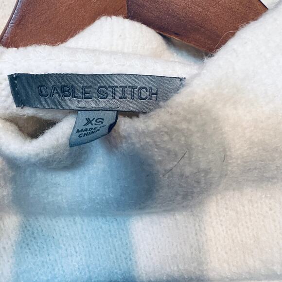 Cable Stitch Sweater Crewneck Slouchy Oversized Long Sleeve Soft Cream - XS - Picture 5 of 5